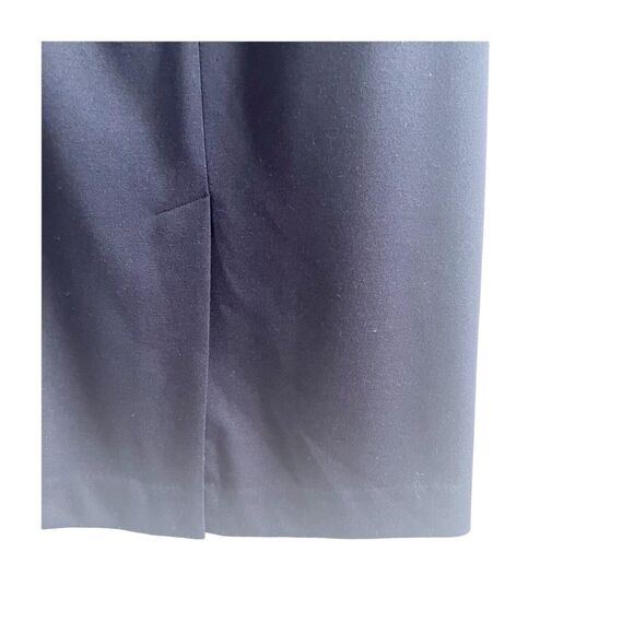 Tahari Women's Navy Solid Polyester Business Career Zip Closure Pencil Skirt 4 - Picture 6 of 8